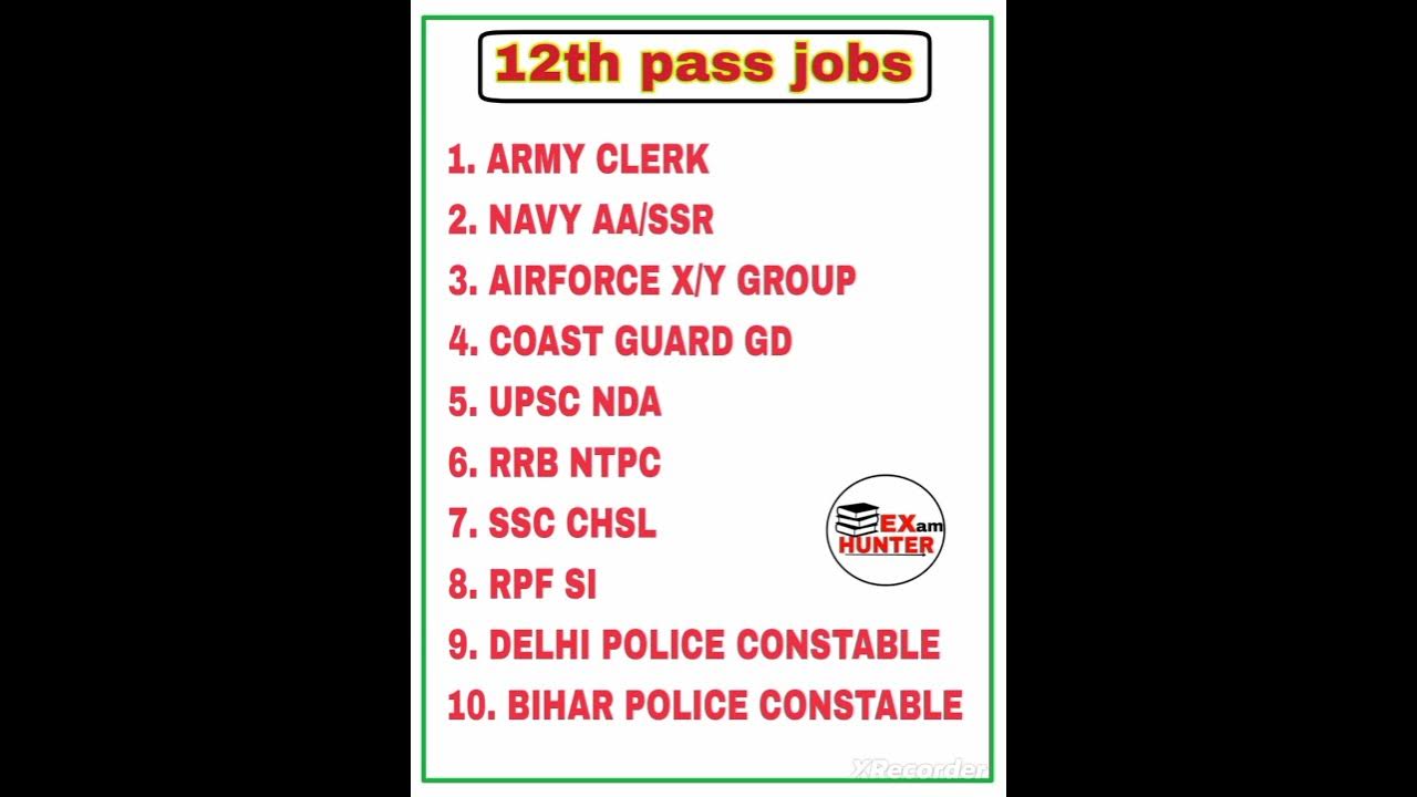 12th Pass Top 10 Government Jobs In India YouTube 12th-pass-top-10-government-jobs-in-india-youtube