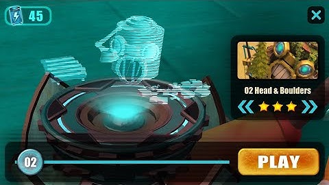 Tiny Robots Recharged Level 2 || Head and Boulders || Walkthrough Solution.