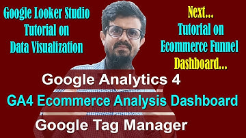 How to Create a GA4 Ecommerce Analysis Dashboard in Google Looker Studio #lookerstudiotutorial