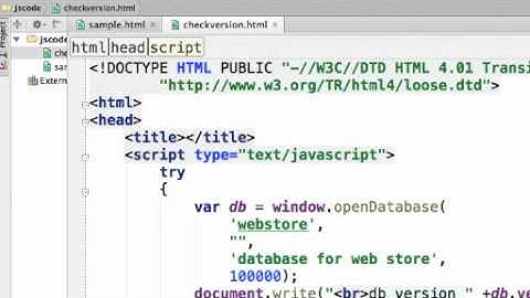 Check HTML5 Database Version