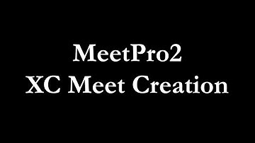 MeetPro - Cross Country Walkthrough - Setup
