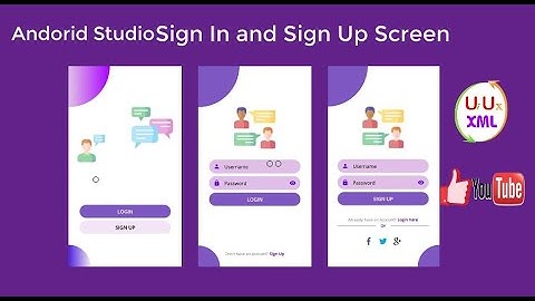 Build login and sign up page UI design in android studio using XML| Android Studio| XML | UIUX