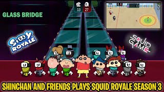 Shinchan and friends plays marbles and glass bridge game in squid royale😂 | devil amongst us | hindi screenshot 3
