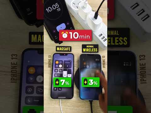 Magsafe vs Normal Wireless Charger  - #viral #shorts #iphone #apple #hindi #charger