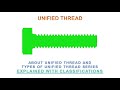 Unified Thread And Types Of Unified Thread UNC UNF UNEF Unified Thread And Types Of Unified Thread UNC UNF UNEF