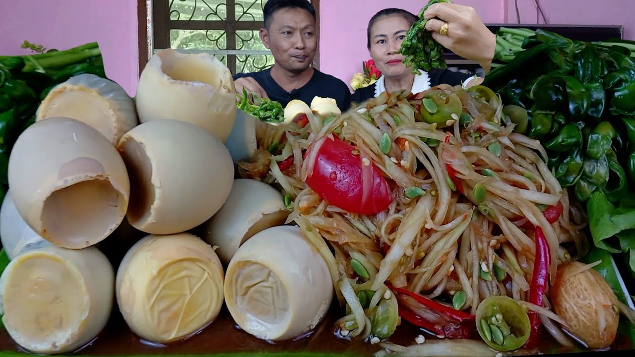 ตำบักหุ่งบ้านๆกินกับไข่ข้าวผักก้านจองลวกข้าวเหนียวฮ้อนๆแซ่บคักจ้า|3 กุมภาพันธ์  2026