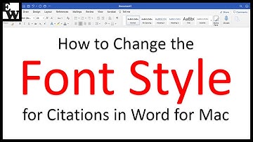 How to Change the Font Style for Citations in Word for Mac