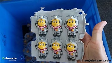 Double side PVC USB/ zipper head/key chain making machine