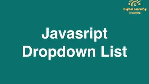 26 Javascript Dropdown List  | Online Training Download app from below link