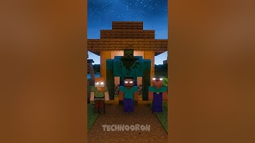 W Team Saved Villager 💀| Minecraft Animation #sigma #herobrine #minecraft #animation #shorts #mutant