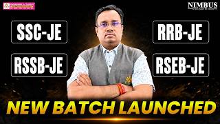 The *Most Awaited Batch* Launched For SSC-JE | RRB-JE | RSSB-JE | RSEB-JE | Batch Starts 8th June