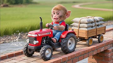 🌧️🐒🛠️ Monkey Rebuilds a Big Bridge After the Storm! 💪🚜 – NANA MONKEY LIFE