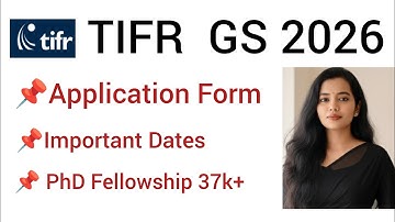 TIFR 2026 | TIFR GS 2026 Application Form | TIFR 2026 Exam | TIFR Phd 2026 Application Form 