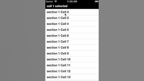 UITableView Cell Selection