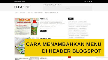 Cara Menambahkan Menu di Header Blogspot