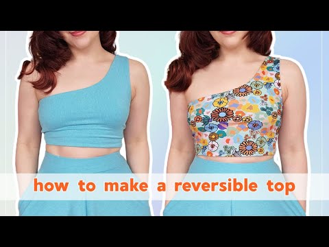 How To Make A Reversible One Shoulder Top! | Beginner Friendly | Mia Pattern