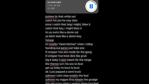 Izaya Tiji - So Swim [Snippet] (prod. Wifi)