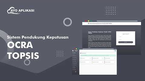 Source Code Aplikasi Sistem Pendukung Keputusan (SPK) Perbandingan Metode OCRA Dan TOPSIS