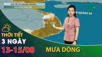 Thời tiết 3 ngày tới (13/08 đến 15/08):Tây Nguyên, Nam Bộ tiếp tục có mưa dông  | VTC14
