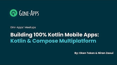 Compose Multiplatform (100 % Kotlin UI