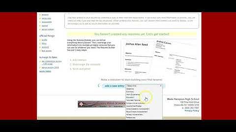 How to Fill Out Your Resume in Naviance