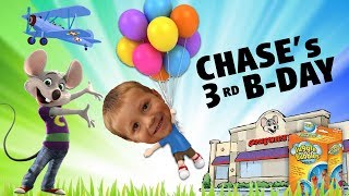 Chase's 3rd Birthday Party @ Chuck E  Cheese w  HUGE Present! + Juggle Bubbles