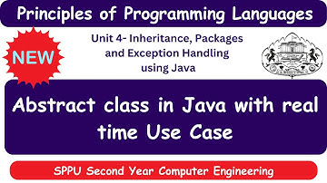 sppu ppl unit 4 Abstract class in java