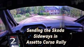 Assetto Corsa Rally | Skoda Fabia Rally2 at Alsace France | 3DOF Motion Rig + Triple Screens