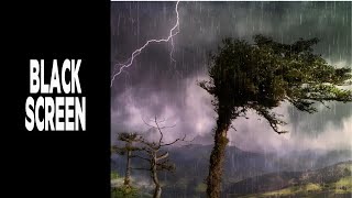 (Black screen) Sleepy rain and relaxing thunder and lightning sounds  ⚡ White noise ASMR |
