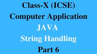 JAVA String Handling Part 6: Check whether a String is Palindrome or not