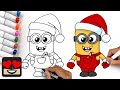 How to draw christmas minion