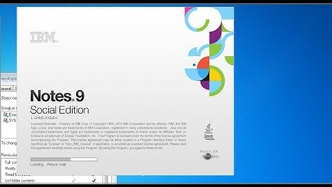 ibm notes 9 loading please wait