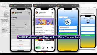 SwiftUI Firebase Login Register Log Out - Firebase Auth