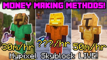 Testing INSANE Money Making Methods in Hypixel Skyblock LIVE!