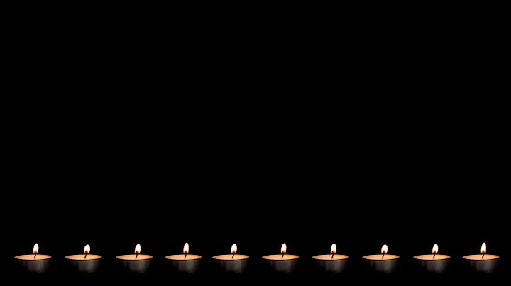 10 Burning Tealights on Black Background [10 Hours]