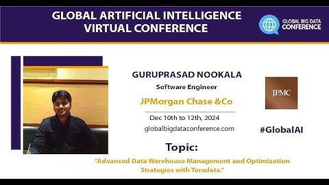 Advanced Data Warehouse Management and Optimization Strategies with Teradata. GURUPRASAD - Jpmc