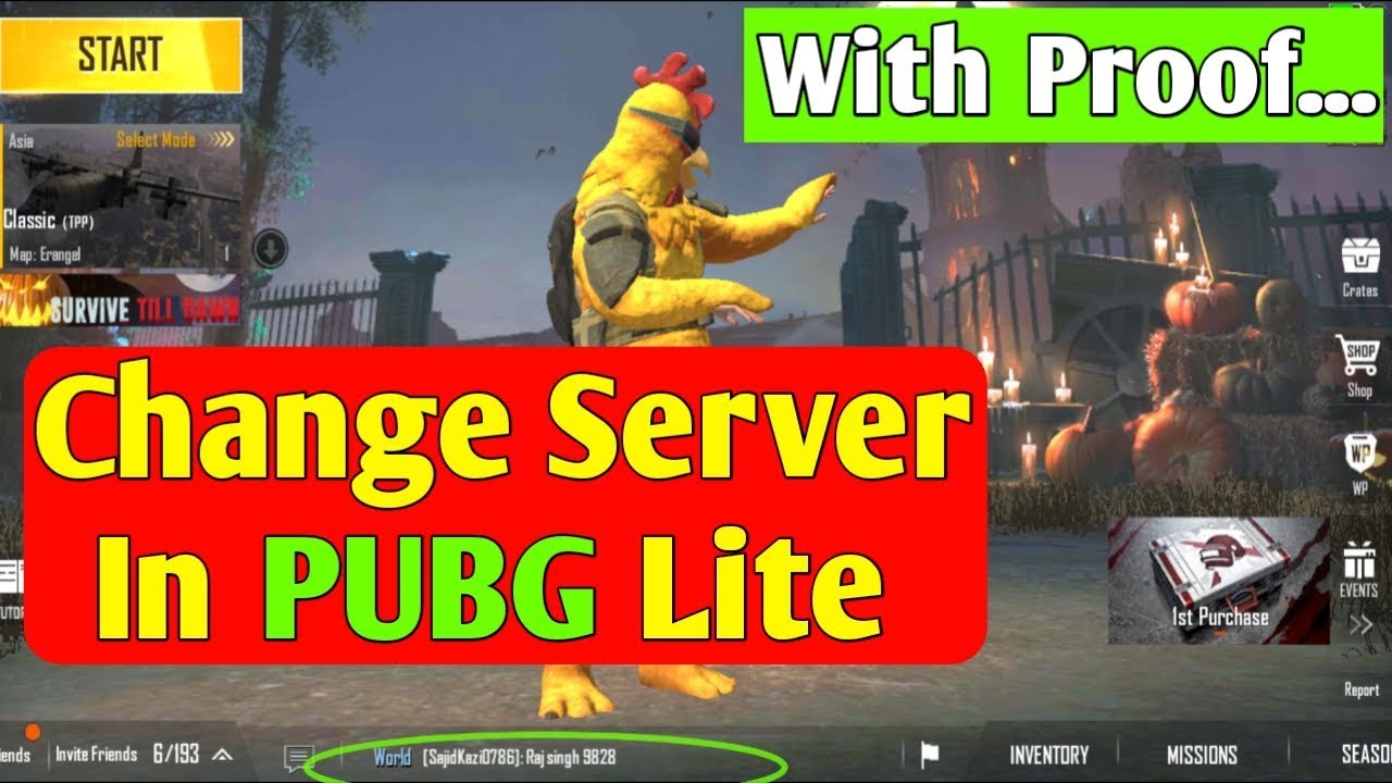 Change Server In Pubg Mobile Lite How To Change Server In Pubg Mobile Lite After 0 16 0 Update Youtube