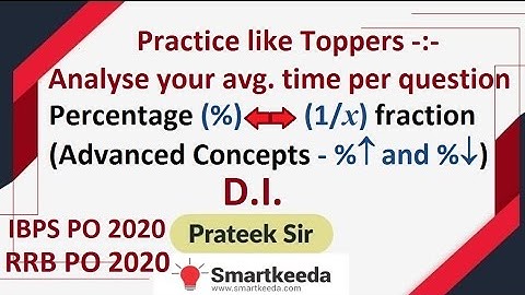 Percentage based Data Interpretation for IBPS  Pre Exams by Prateek Sir Practice like Topp-5 | FAQ