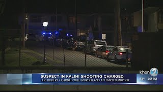 Suspect charged after allegedly shooting two men in Kalihi