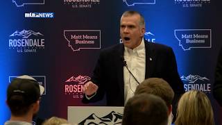 Matt Rosendale addresses supporters after winning Montana Republican U.S. Senate Primary
