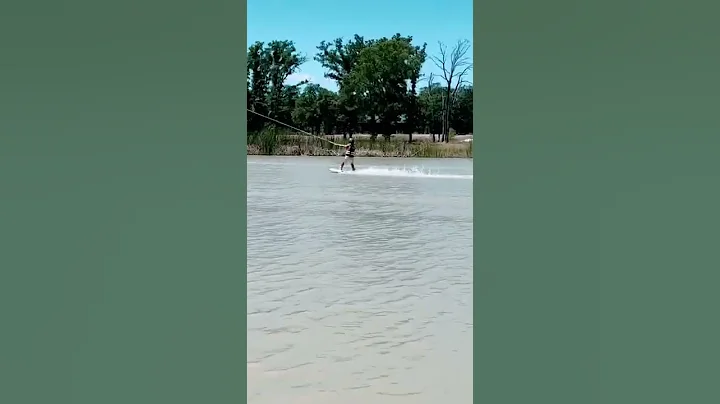 LITTLE DUDE SHREDDING IT-WAKEBOARDING-...  MICHAEL...