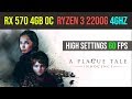 A Plague Tale Innocence gameplay | r3 2200g | RX 570 4GB | High