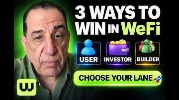 🎯 3 Ways To Win In WeFi (User, Investor, Builder) | Choose Your Lane 🚀
