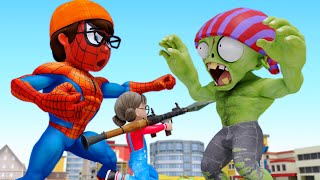 SpiderNick vs Giant ZombieHulk Change - Scary Teacher 3D Tani Troll Miss T Treasure Animation