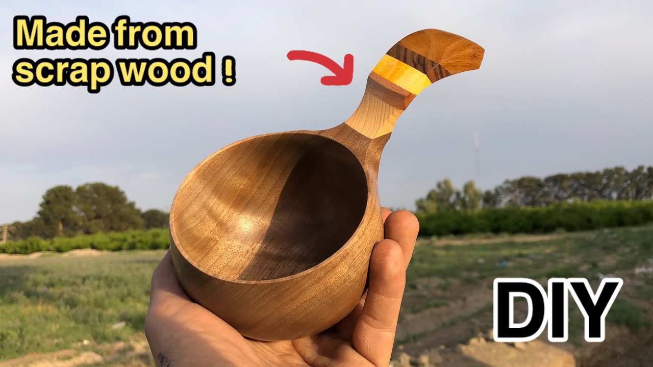 Turning Useless Wood Scraps into a Beautiful Kuksa!😎