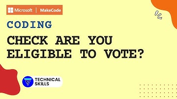 Check the condition Are you eligible to vote? || Makecode || Coding || Block Coding || Python