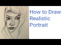 How to draw a beautiful portrait  realistic pencil drawing  reenas creative artwork shorts