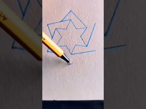 رسم نجمة سداسية بطريقة جميلة رسم جميل رسم سهل نجمة ابداع رسم هندسي 