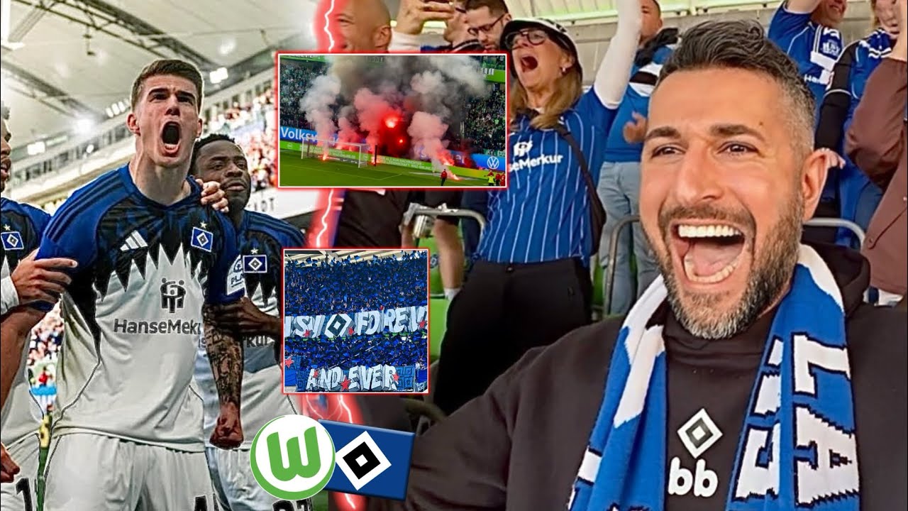 HSV SIEG ESKALIERT! VFL ULTRAS BRENNEN den BLOCK ab 🧨🔥 Wolfsburg vs. HSV Stadionvlog | Bardia Barati