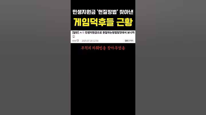 민생지원금 파훼법 찾아낸 게임덕후들 근황 ㅎㄷㄷ